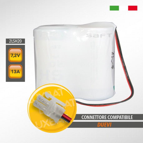 BATTERIA PER ANTIFURTO LITIO 7,2V 13AH D DUEVI