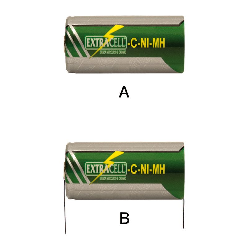 BATTERIA NI-MH 1,2V 4500MAH 1/2 TORCIA