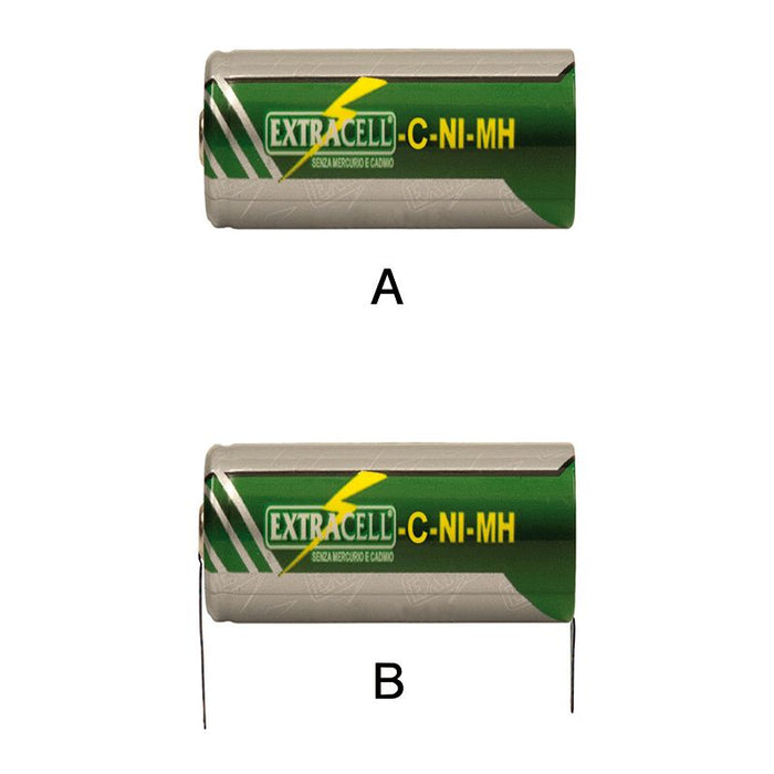BATTERIA NI-MH 1,2V 4500MAH 1/2 TORCIA