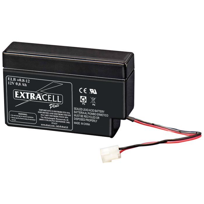Batteria Extracell al piombo 12 V 0,8 Ah ELB+0.8-12 - MPN 30/05520-00