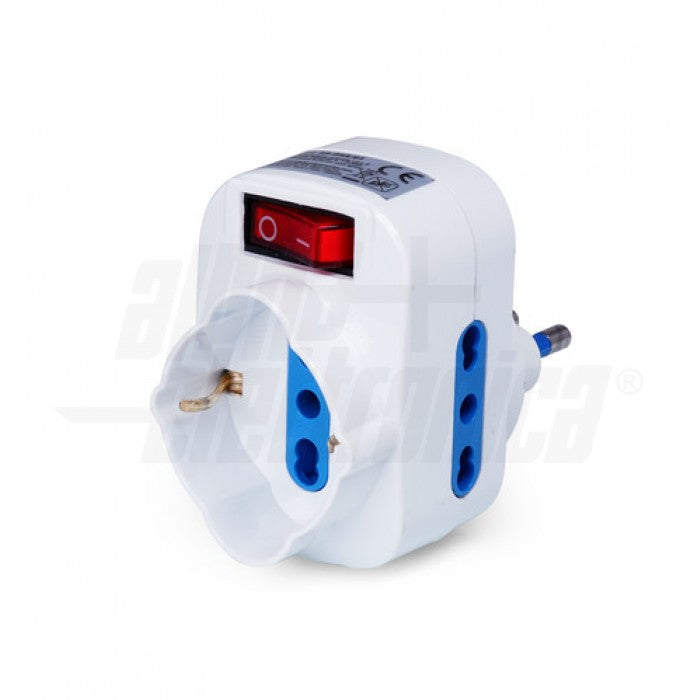 adatt. 2 prese bipasso 1 presa schuko 16a