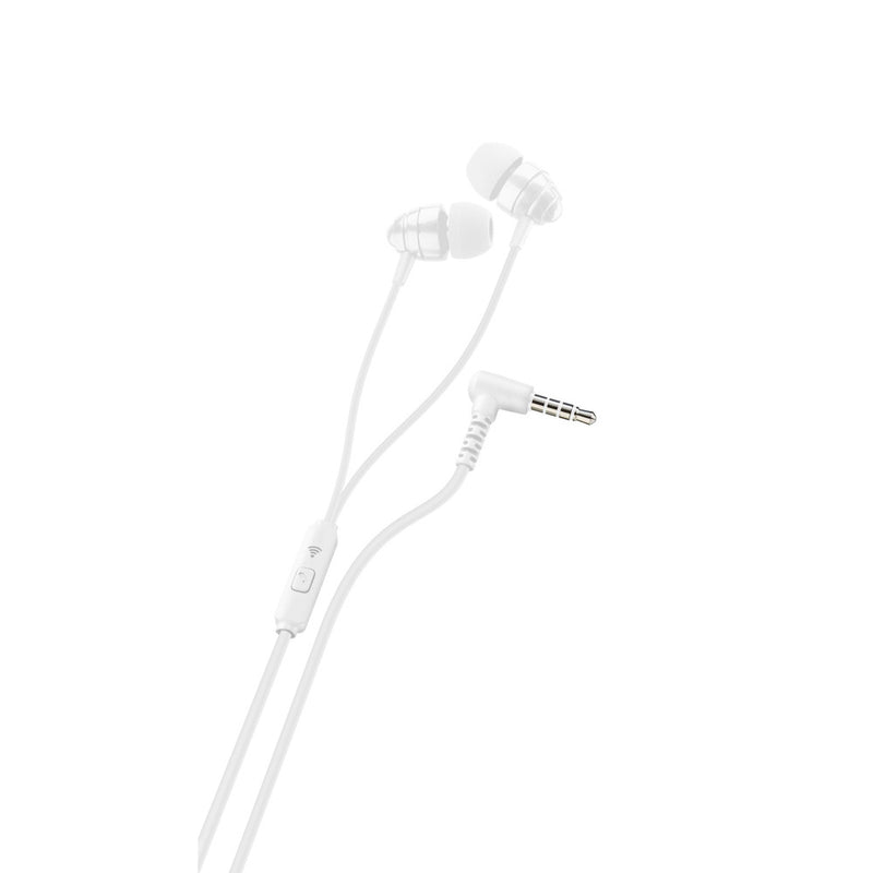 auricolari in-ear con mic univ. bianco