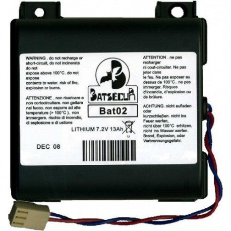 BAT02 BATTERIA PER ANTIFURTO LITIO 7,2V BATSECUR