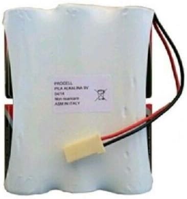 BATTERIA ANTIFURTO ALLARME COMPATIBILE SILENTRON BAT1010 PACCO BATTERIE 9V 12AH POWER PACK (ASSEMBLAGGIO 6 TORCIONI"D")