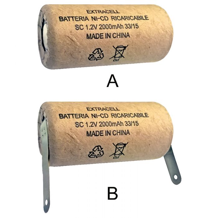 batteria 1,2v ni-cd 2,0 extracellcartonata