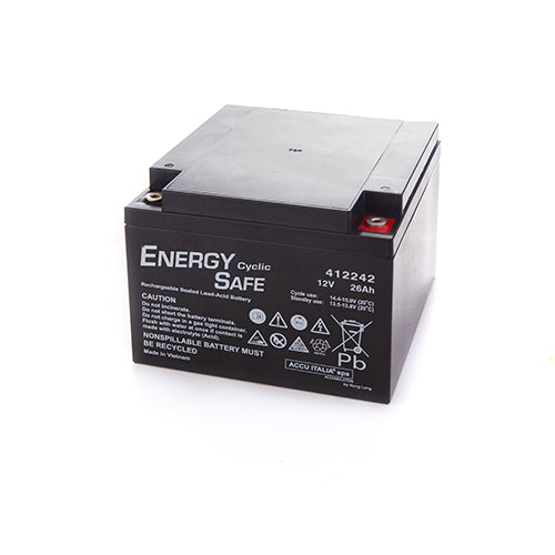 batteria al piombo energy safe 12v 26ah ciclica