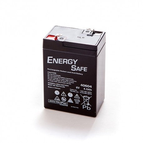 batteria al piombo energy safe 6v 4,5ah
