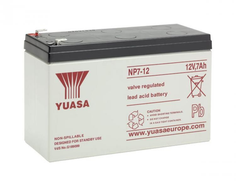 batteria al piombo yuasa 12v 7ah faston piccolo