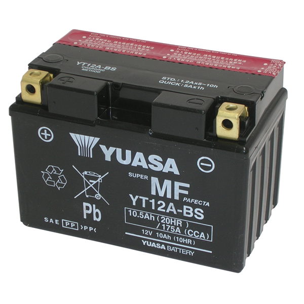 batteria moto yuasa yt12a-bs