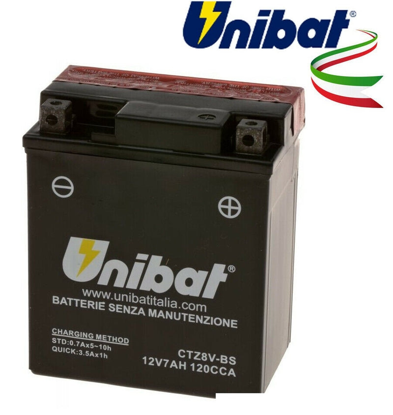 batteria unibat agm ctz8v