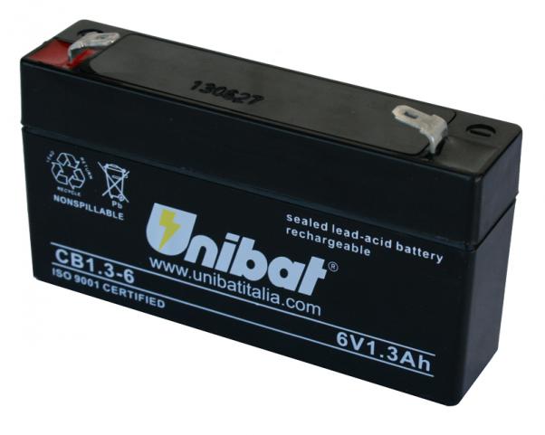 batteria unibat sla 6v 1,3ah