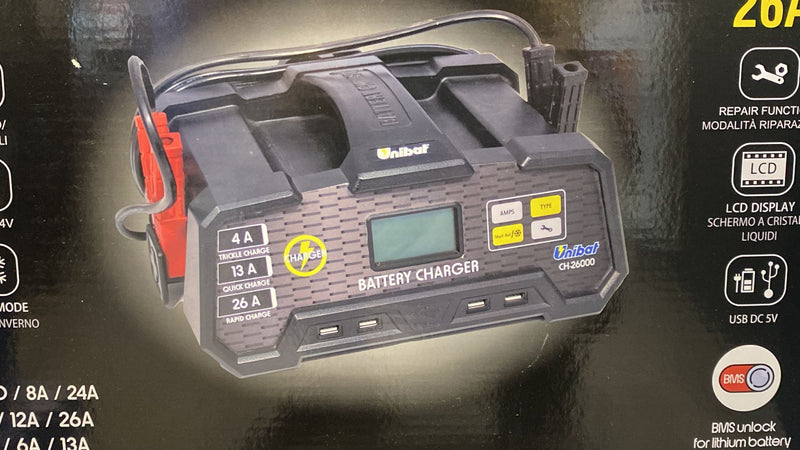 aricabatterie Unibat CH-26000 - Ricarica Rapida Batterie 12V 26A