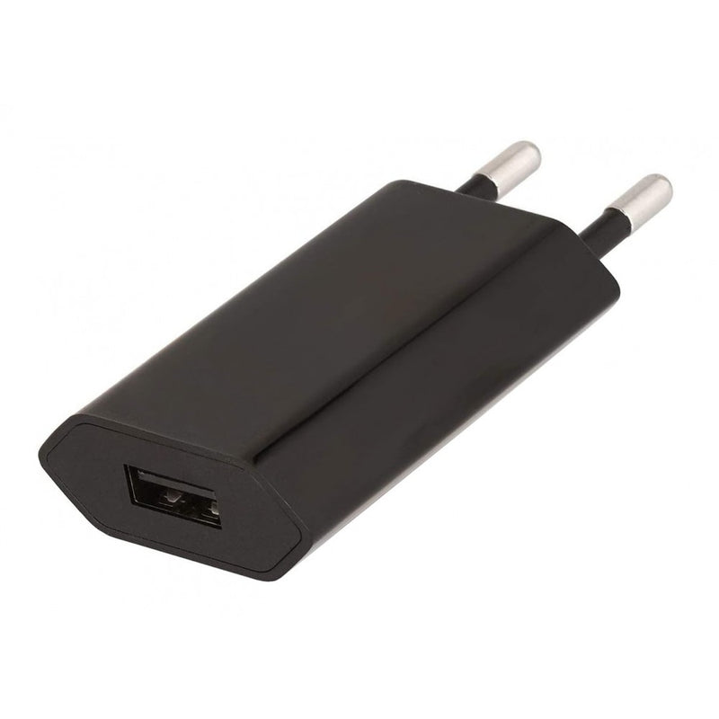 caricatore usb 1a compatto spina europea nero