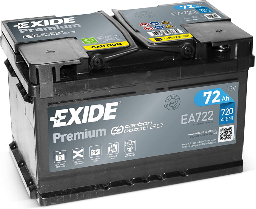 BATTERIA AUTO EXIDE 12V 72AH 720A