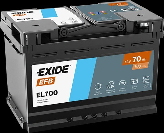 BATTERIA AUTO EXIDE 12V 70AH 760A START&STOP EFB