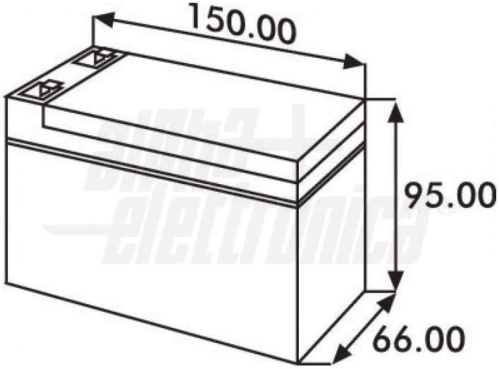 ALPHA ELETTRONICA BATTERIA A PIOMBO AGM 12V 7.2AH FAST.PER UPS BP12-7.2