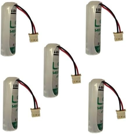 kit 5 pezzi batteria litio litio 3,6v connettore compatibile allarme