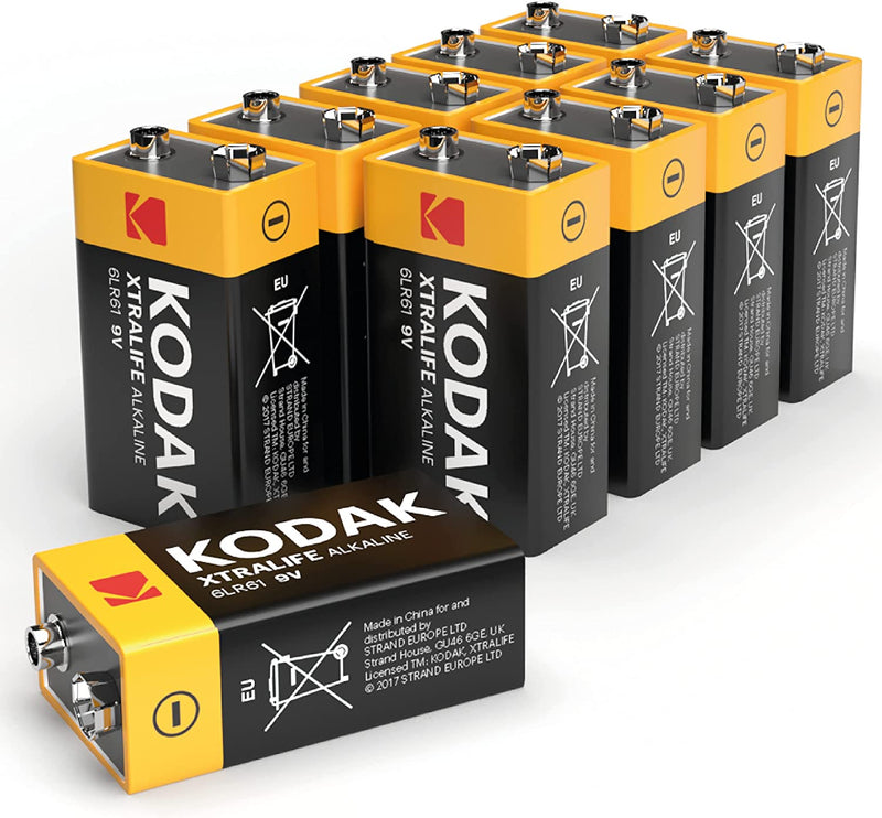 kodak xtralife alkaline 9v battery 10pack