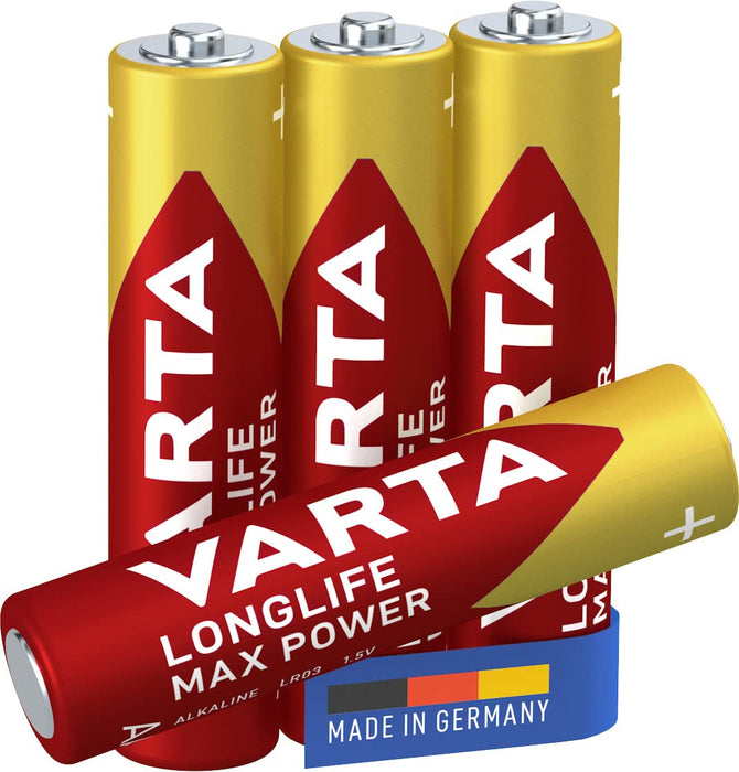 PILA ALCALINA VARTA  FORMATO AAA BLIST 4PZ. MAX TECH
