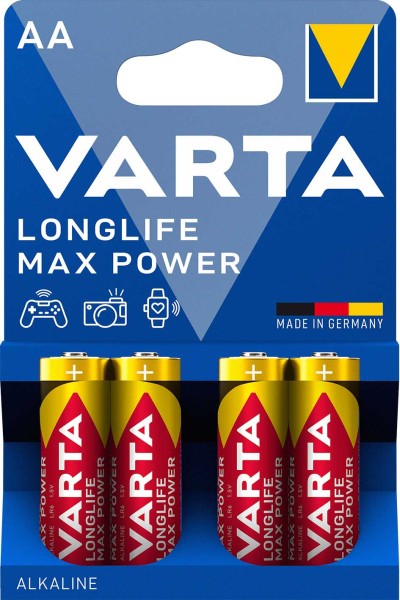 PILA ALCALINA VARTA FORMATO AA BLIST 4PZ. MAX TECH