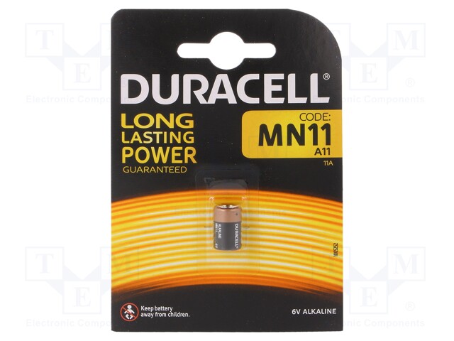 DURACELL ALKALINE BATTERY MN11 6V