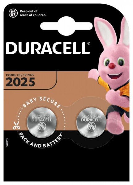 pila al litio bottone duracell 3v 2xcr2025