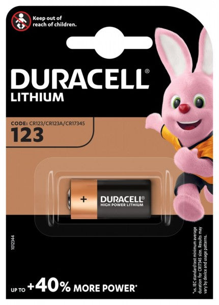 pila al litio  duracell formato cr123 3v