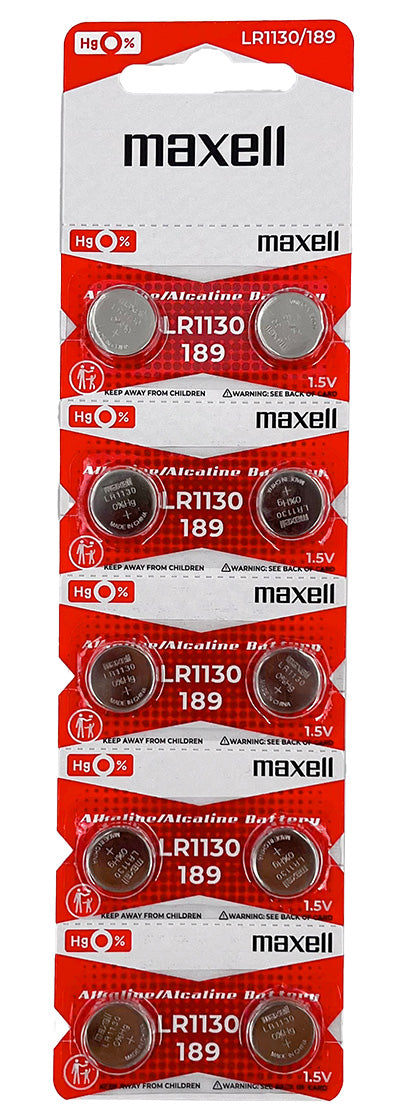 pila alcalina bottone maxell lr54/lr1130 1,5v