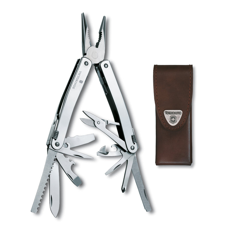 victorinox - swiss tool spirit x fodero in pelle