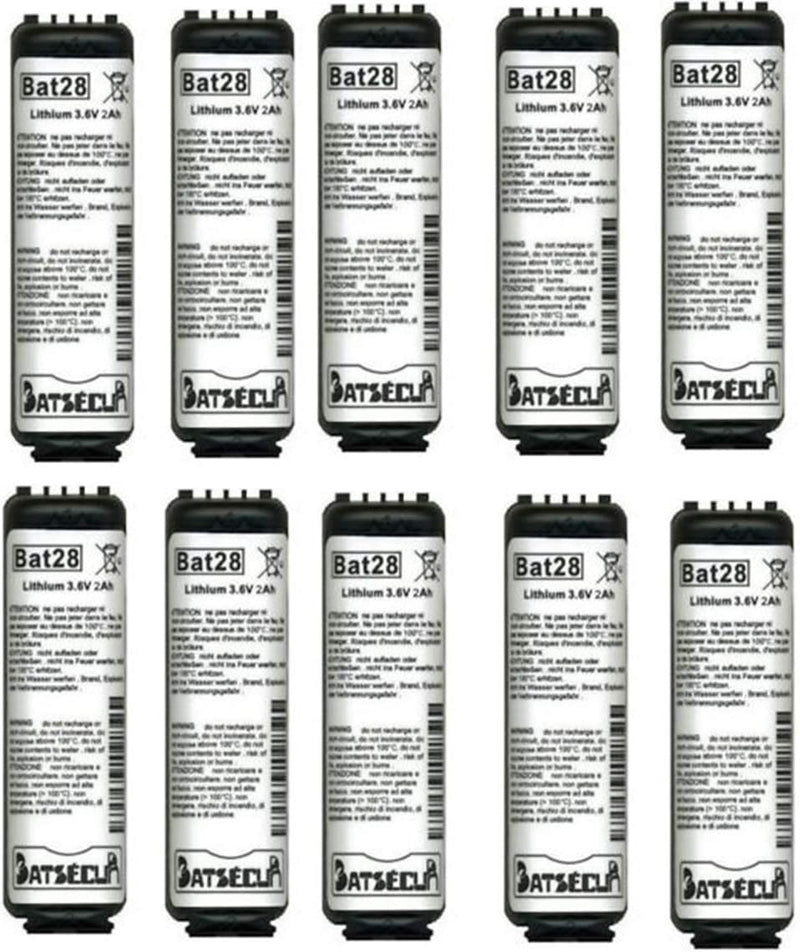 10 PEZZI BATTERIA BAT28 COMPATIBILE BATLI28 ANTIFURTO LOGISTY ATRAL DAITEM