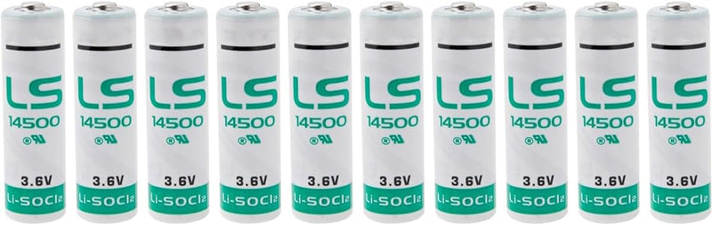Saft Confezione da 10 batterie LS14500 3,6 V AA 2600 mAh